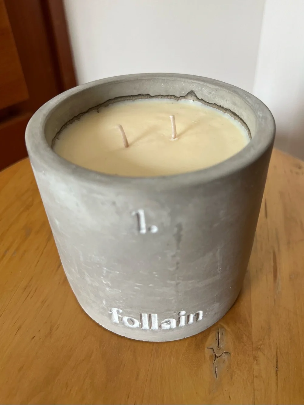 Follian Candle Number 1 — Two-Wick